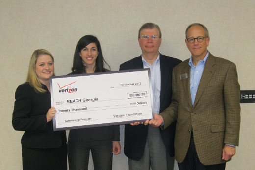 Verizon contributes funds to support Governor Nathan Deal's REACH Scholarship.